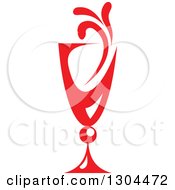 Clipart Of A Splashing Red Cocktail Beverage Royalty Free Vector Illustration