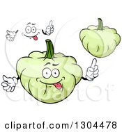 Poster, Art Print Of Goofy Face And Cartoon Pattypan Squashes