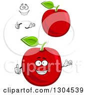Poster, Art Print Of Happy Face Hands And Red Apples