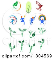 Poster, Art Print Of Leaf And Dna People