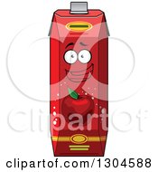 Happy Red Apple Juice Carton Character