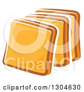 Clipart Of Sliced Bread Or Toast Royalty Free Vector Illustration