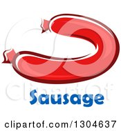 Clipart Of A Curved Sausage And Text Royalty Free Vector Illustration by Vector Tradition SM