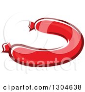Clipart Of A Curved Sausage Royalty Free Vector Illustration