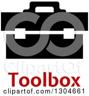 Clipart Of A Black Tool Box With Text Royalty Free Vector Illustration by Vector Tradition SM