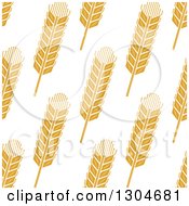 Poster, Art Print Of Seamless Background Patterns Of Gold Wheat On White 2