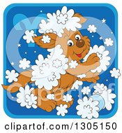 Poster, Art Print Of Cartoon Playful Fluffy Aries Astrology Zodiac Puppy Dog Icon