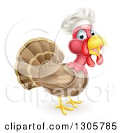Poster, Art Print Of Turkey Bird Chef Facing Right
