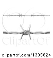Clipart Of 3d Barbed Wire Fencing Design Elements Royalty Free Vector Illustration by AtStockIllustration