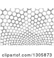 Clipart Of A Background Of White Dots On Gray Royalty Free Vector Illustration