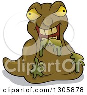 Poster, Art Print Of Cartoon Slug Like Garbage Monster