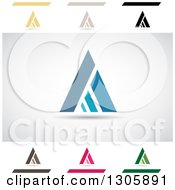 Clipart Of Abstract Letter A Atrium Design Elements Royalty Free Vector Illustration
