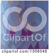 Poster, Art Print Of Low Poly Abstract Geometric Background Of Pastel Purple And Blue