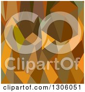 Poster, Art Print Of Low Poly Abstract Geometric Background Of Copper Brown