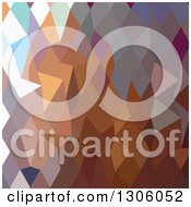 Poster, Art Print Of Low Poly Abstract Geometric Background Of Cocoa Brown