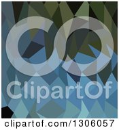 Poster, Art Print Of Low Poly Abstract Geometric Background Of Green And Blue Sapphire
