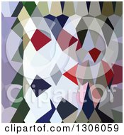 Poster, Art Print Of Low Poly Abstract Geometric Background Of Bottle Green