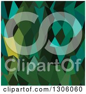 Poster, Art Print Of Low Poly Abstract Geometric Background Of Brunswick Green