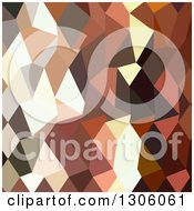 Poster, Art Print Of Low Poly Abstract Geometric Background Of Burnt Sienna