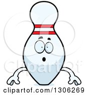 Clipart Of A Cartoon Surprised Bowling Pin Character Gasping Royalty Free Vector Illustration by Cory Thoman