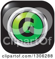 Poster, Art Print Of Gradient Green And Chrome Letter G Alphabet Icon Design