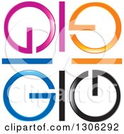 Clipart Of A Colorful GI Abstract Design Royalty Free Vector Illustration
