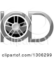 Poster, Art Print Of Grayscale Tire And Letter Iod Alphabet Design
