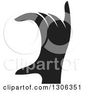 Poster, Art Print Of Black And White Silhouetted Hand Gesturing