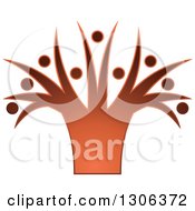 Clipart Of A Gradient Abstract People Tree Royalty Free Vector Illustration by Lal Perera