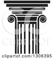 Clipart Of A Black And White Pillar Design Royalty Free Vector Illustration by Lal Perera