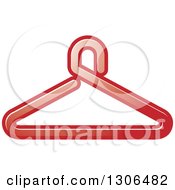 Clipart Of A Gradient Red Hanger Icon Royalty Free Vector Illustration