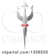 Poster, Art Print Of Silver And Red Trident