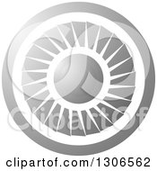 Clipart Of A Round Silver Jet Engine Royalty Free Vector Illustration