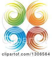 Poster, Art Print Of Colorful Abstract Design Of Spirals