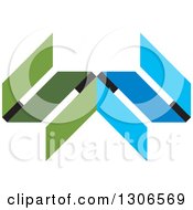 Clipart Of A Blue And Green Abstract Design 2 Royalty Free Vector Illustration by Lal Perera