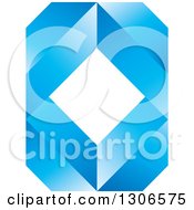 Poster, Art Print Of Blue Abstract Diamond And Geometric Design 2