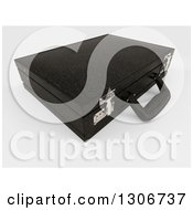 Poster, Art Print Of 3d Closed Black Professional Briefcase On Shaded White
