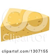 Clipart Of A Cheese Wedge 2 Royalty Free Vector Illustration