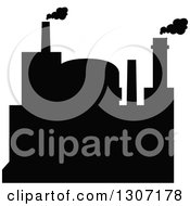 Poster, Art Print Of Black Silhouetted Refinery Factory 10