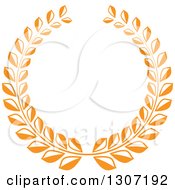 Poster, Art Print Of Orange Laurel Wreath 9