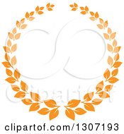 Poster, Art Print Of Orange Laurel Wreath 10