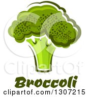 Clipart Of A Cartoon Head Of Broccoli Over Text Royalty Free Vector Illustration