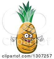 Poster, Art Print Of Happy Pineapple Character Giving A Thumb Up