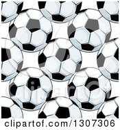 Poster, Art Print Of Seamless Background Pattern Of Soccer Balls