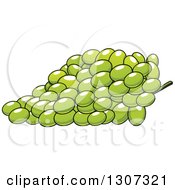 Poster, Art Print Of Cartoon Bunch Of Green Grapes