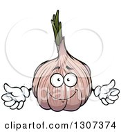Poster, Art Print Of Cartoon Welcoming Garlic Character