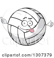 Poster, Art Print Of Cartoon Goofy Volleyball Character Pointing And Giving A Thumb Up