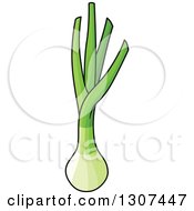 Clipart Of A Cartoon Leek Vegetable Royalty Free Vector Illustration