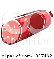 Clipart Of A Cartoon Stick Of Sausage Royalty Free Vector Illustration