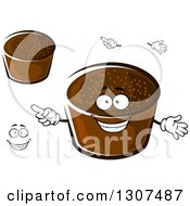 Clipart Of A Cartoon Face Hands And Rye Bread Royalty Free Vector Illustration